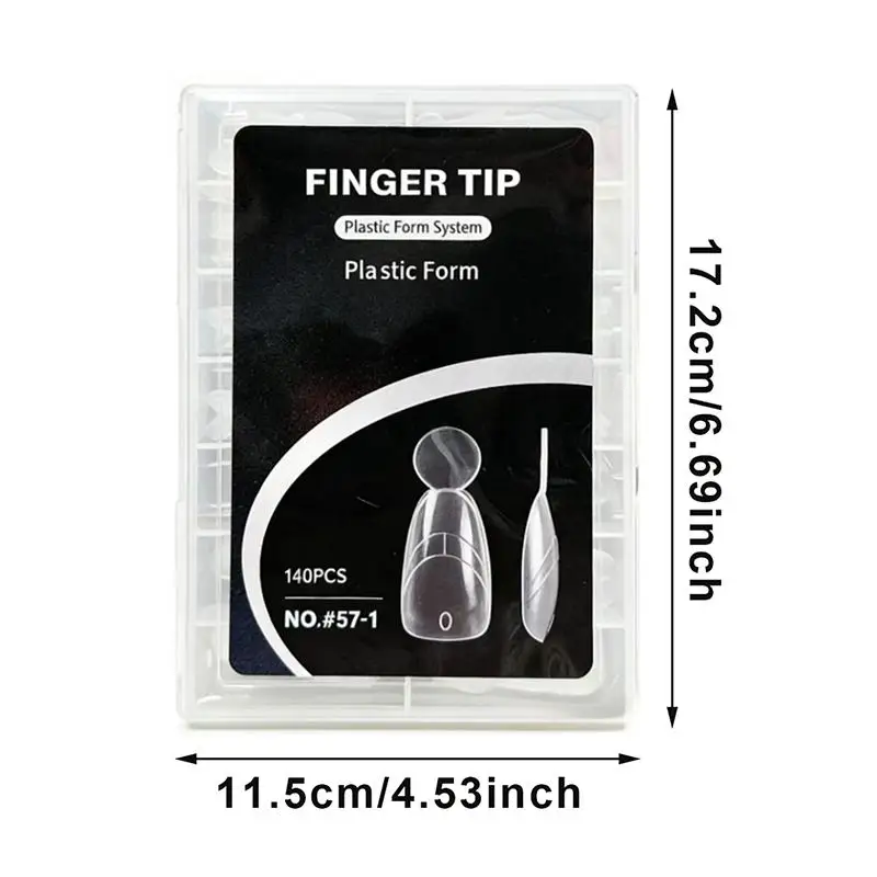 Dual Nail Forms for Extensions 140pcs with Inner Arc Line 14 Size Upper Forms for Home or Professional Nail Art UseHot