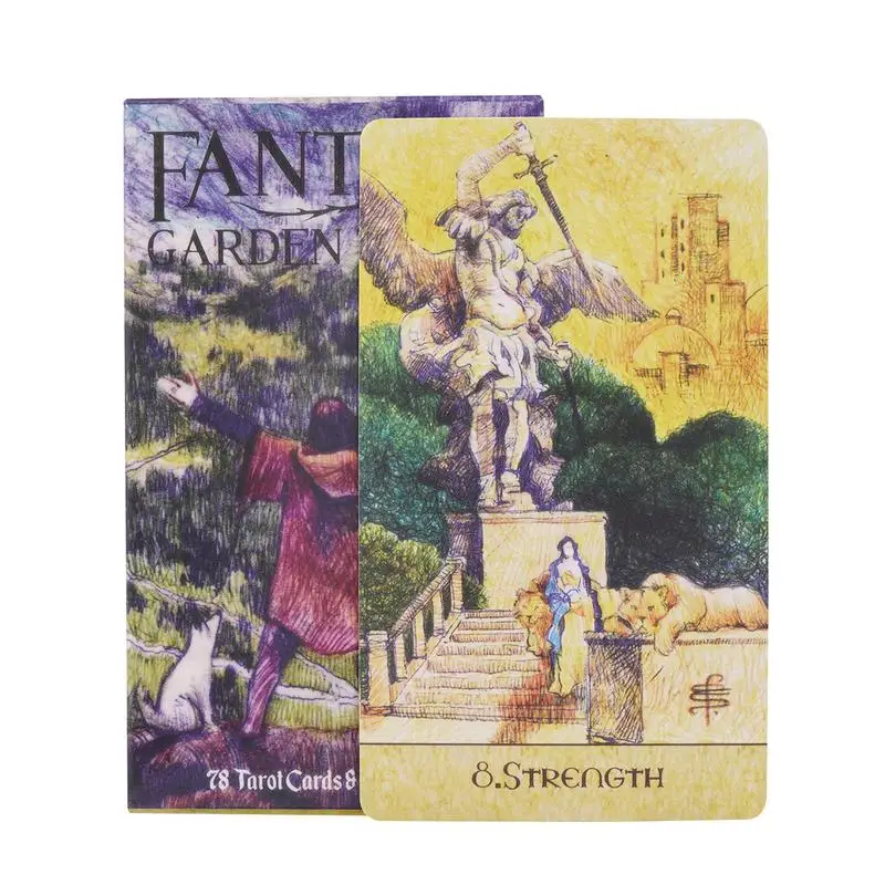 Fantasy Garden Tarot A 78-Card Deck Leisure Entertainment Game Card Family Gathering Divination Board Playing Games