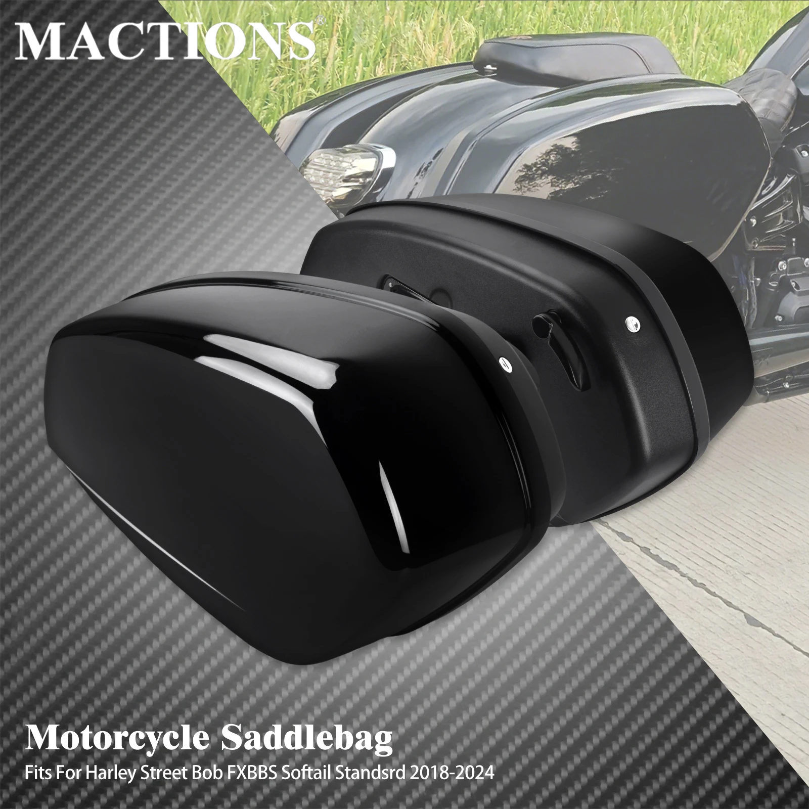 Motorcycle Hard Bags Saddlebags Docking Kits For Harley Softail Street Bob FXBBS Standard 2018-2024 Low Rider ST FXLRST FXLRS