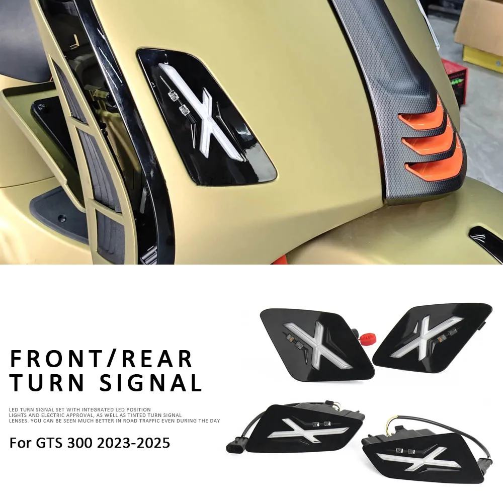 

gts300 GTS300 2023 2024 2025 Motorcycle LED Front Rear Turn Signal Indicator Daytime Running Light Kit NEW For Vespa GTS 300