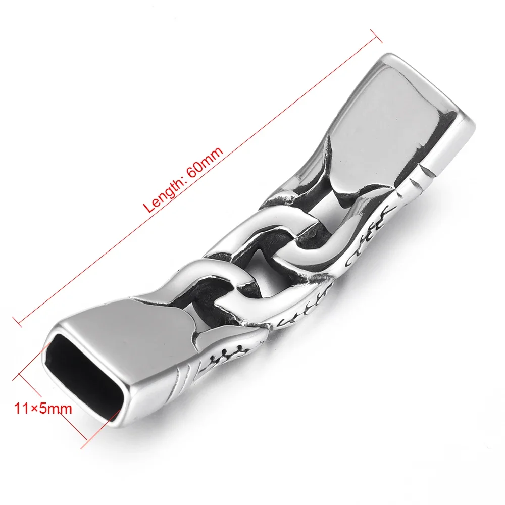Stainless Steel Connectors Extended Curved Connect 11*5mm Flat Leather for DIY Bracelet Findings Jewelry Making Parts Supplies