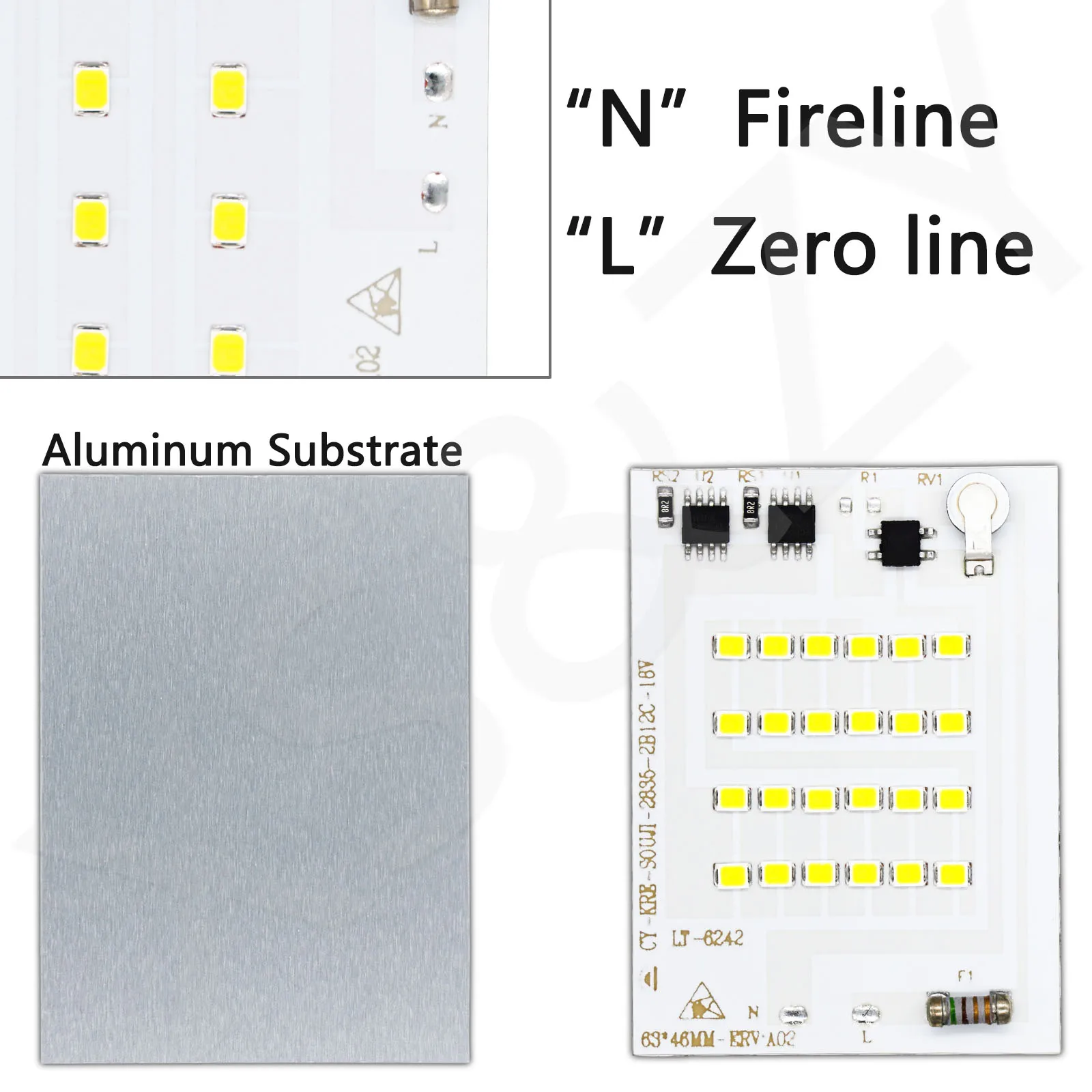 Podłoże aluminiowe LED AC220V 10W 20W 30W 50W 100W 150W 200W 15 * 30mil odpowiednie do oświetlenia zewnętrznego reflektorów