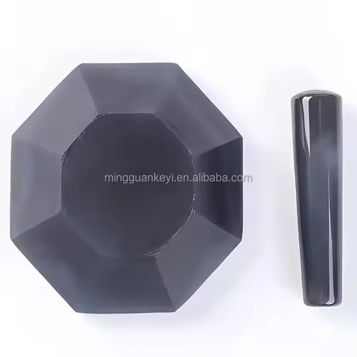Lab A-Grade Wear-Resistant Agate Mortar and Pestle, Dia.250mm, High-Purity Grinding Tools for Sample Preparation (30-260mm)