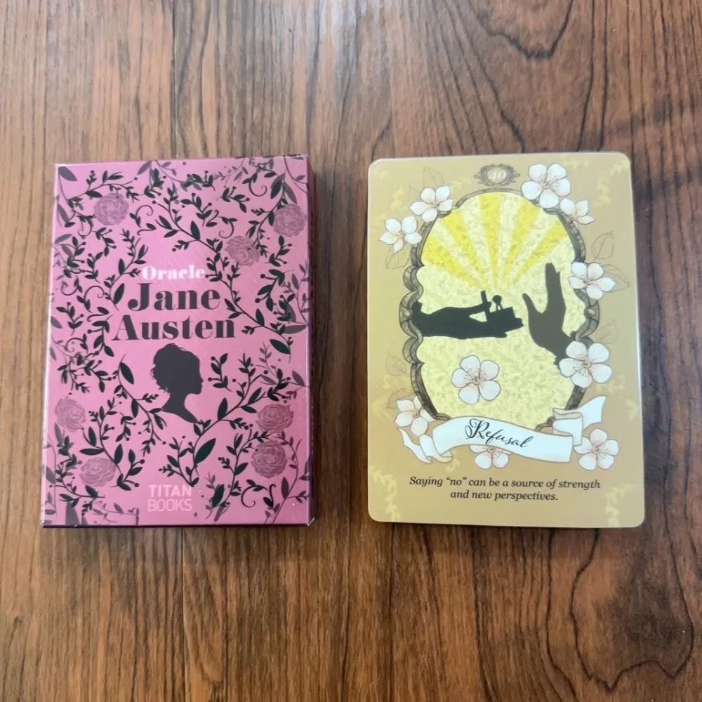 Cartas del Tarot con Ilustraciones Estilo Regency 10.5*7.5cm, Mazo de Oráculos de Jane Austen: Juego de Adivinación Literaria de 40 Cartas