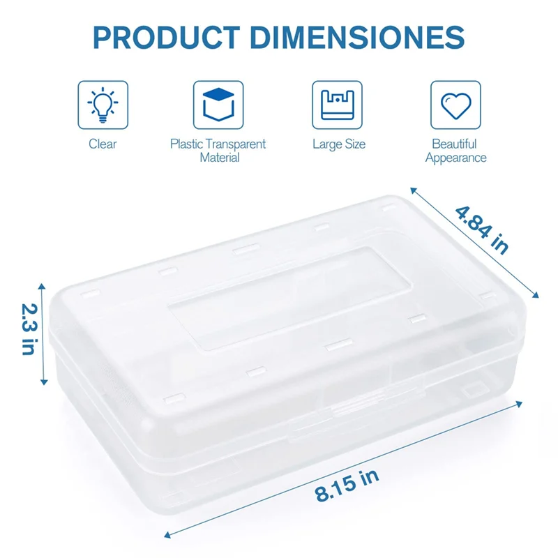 

AU61 — прозрачный пенал, большой жесткий органайзер для пенала из 3 штук, пластиковая коробка для принадлежностей для рисования карандашей, кистей, школьных принадлежностей