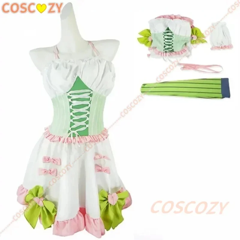 qq34 без рукавов прекрасный Хашира Канродзи Мицури косплей костюм Лолита сексуальный наряд горничной коса парик чулки платье комплект