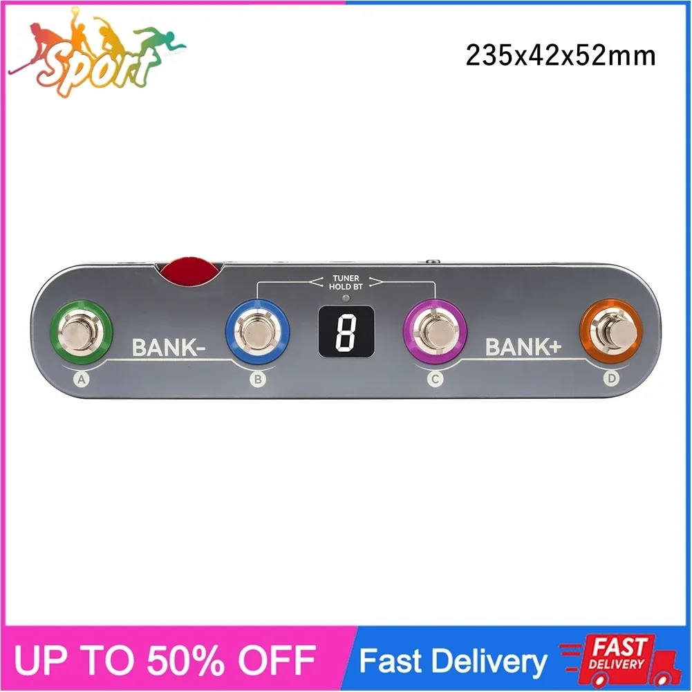 

Music Creation 235x42x52mm App Control Pedal Customizable Effects Versatile Modulation Effects 5 Delays 6 Reverbs