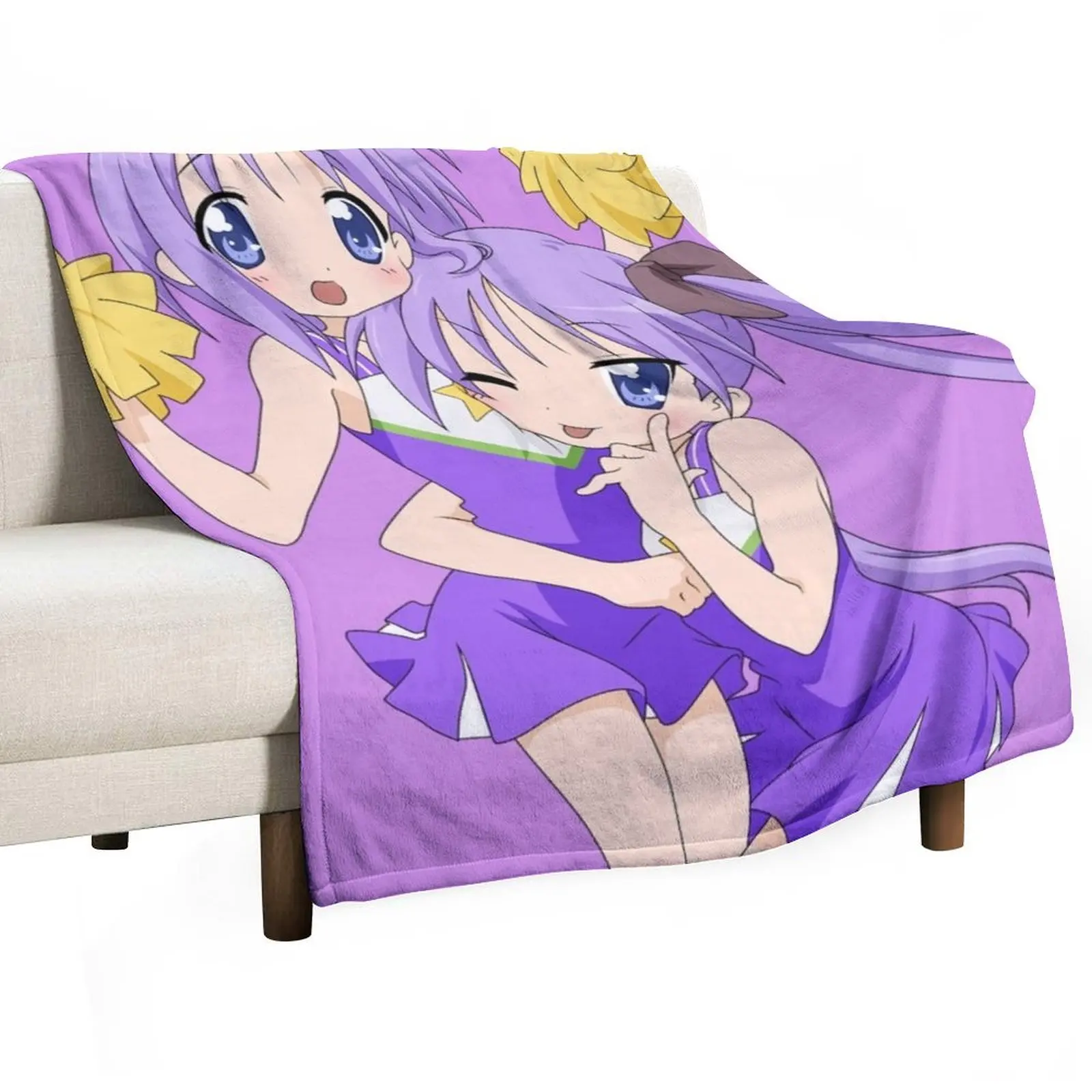 Hiiragi Tsukasa & Hiiragi Kagami (Lucky Star) Throw Blanket For Baby Decoratives Bed covers Giant Sofa Blankets