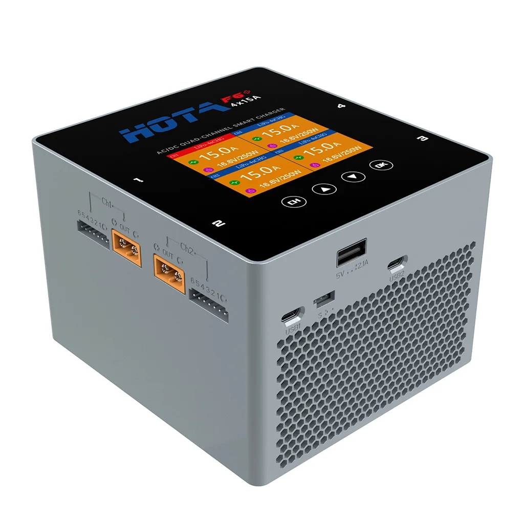 HOTA F6 PLUS AC 500W DC 1000W 15A Balanced Charger Multifunctional Intelligent Lithium Battery Charger F6+