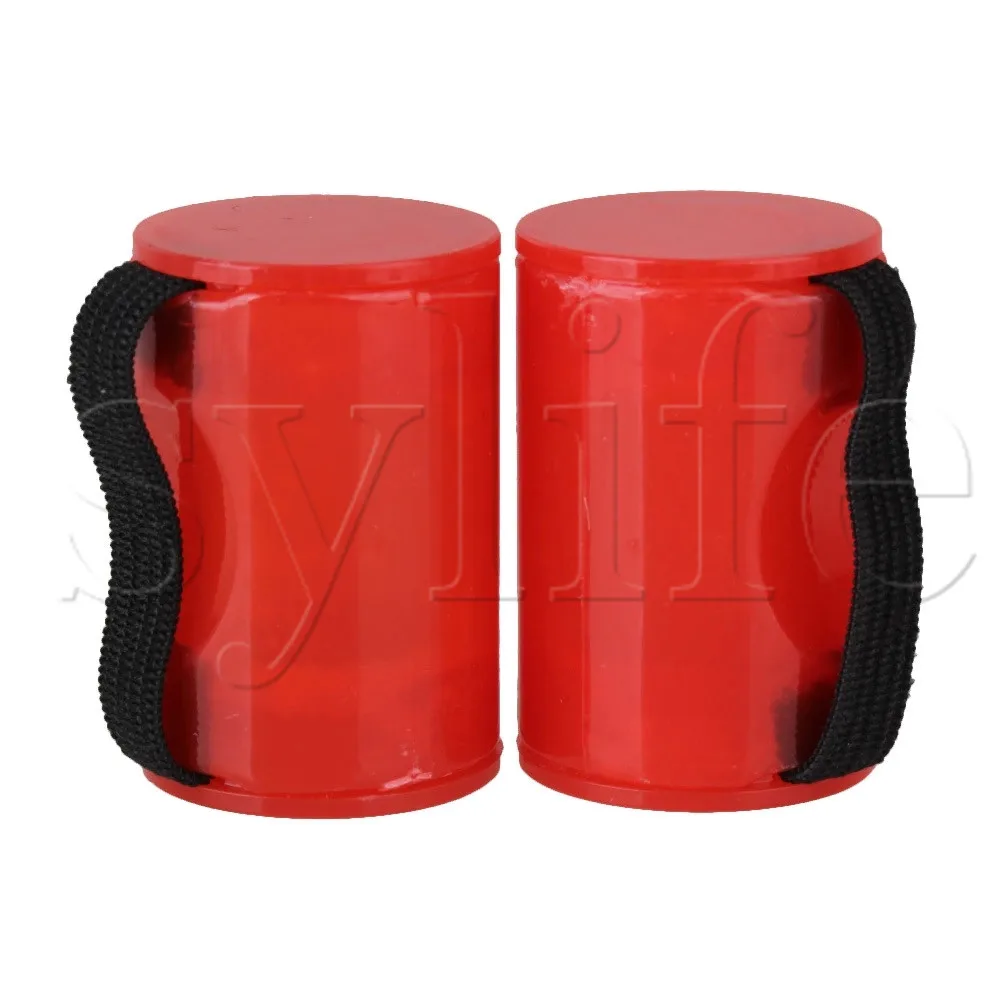 2x Ukulele Guitar Musical Band Red Finger Shot Rhythm Sand Shaker Ring 39x25mm