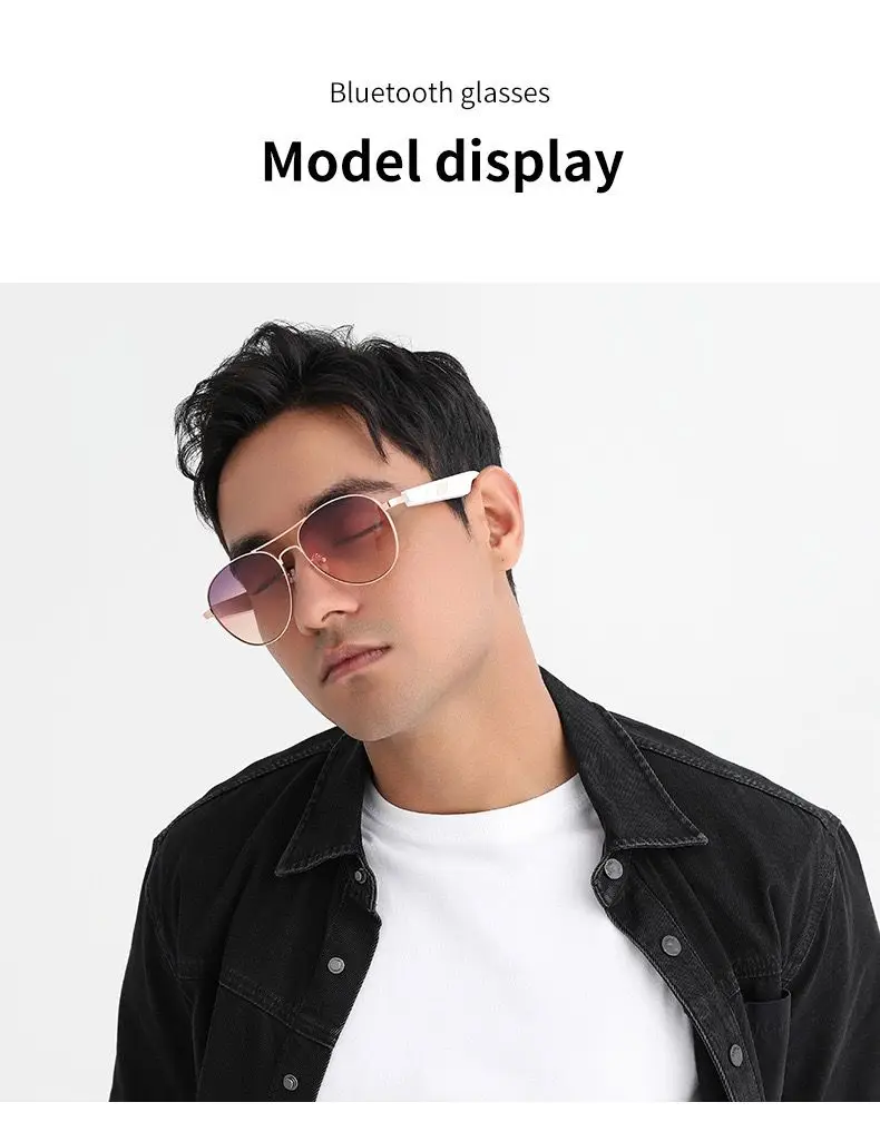ZECAA Smart Touch Беспроводная Bluetooth Интеллектуальная аудиогарнитура Очки Bluetooth Smart Touch Носимая гарнитура Аудиоочки