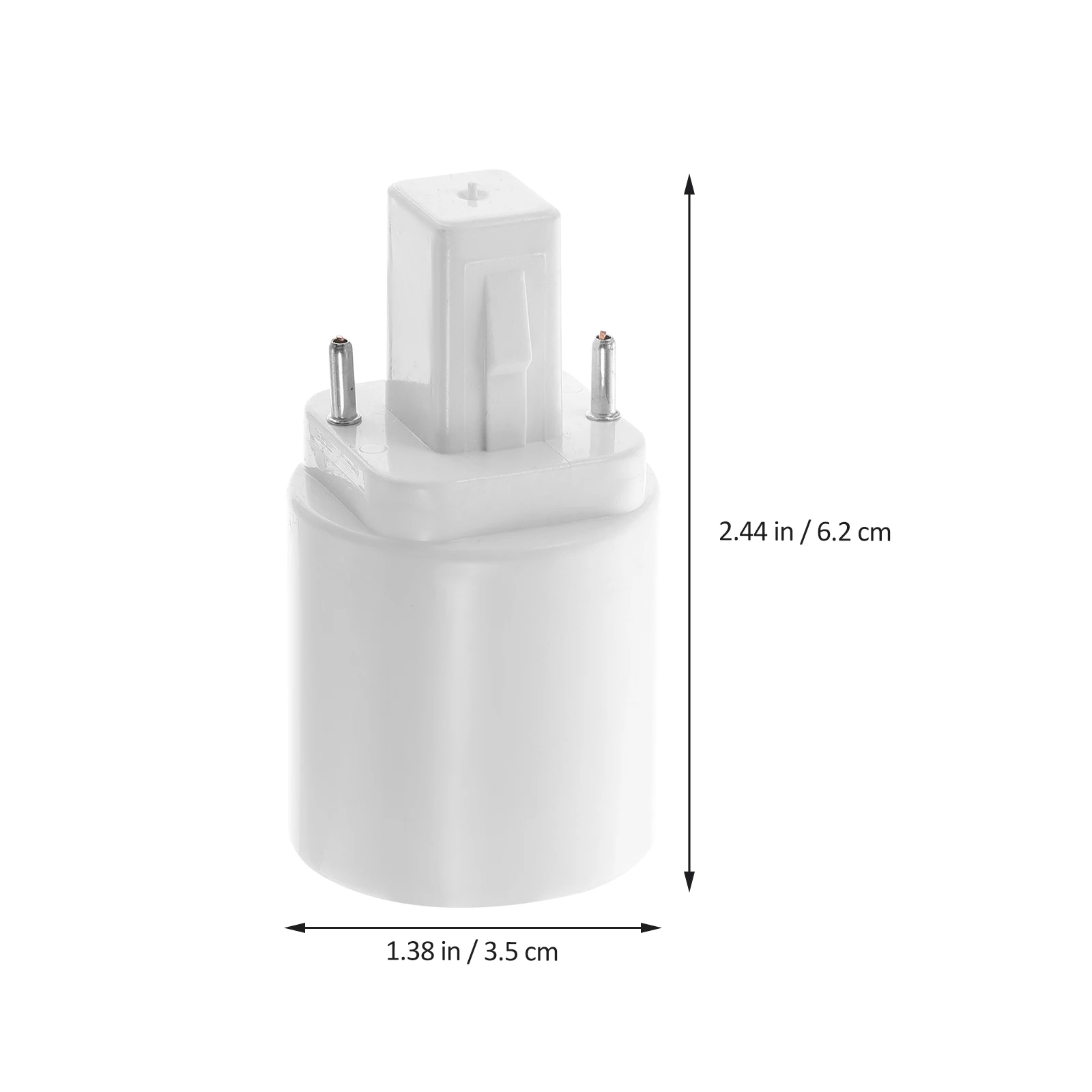 

4pcs G24D to E27 Lamp Head Adapter Light Bulb Socket Converter Sturdy Shell Nickel Copper Material Small Size Easy Install