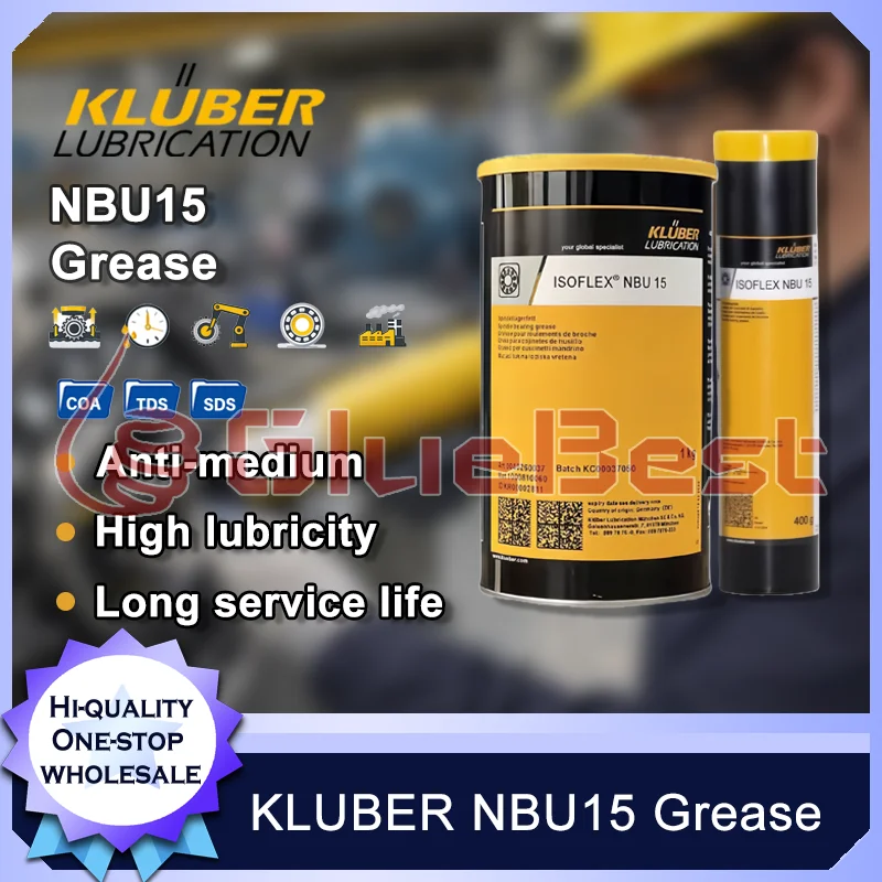 Kluber NBU Series Bearing Grease NBU15 for High Speed Spindles Low Noise Wear Protection Industrial Use EquipmentPro HeatShield