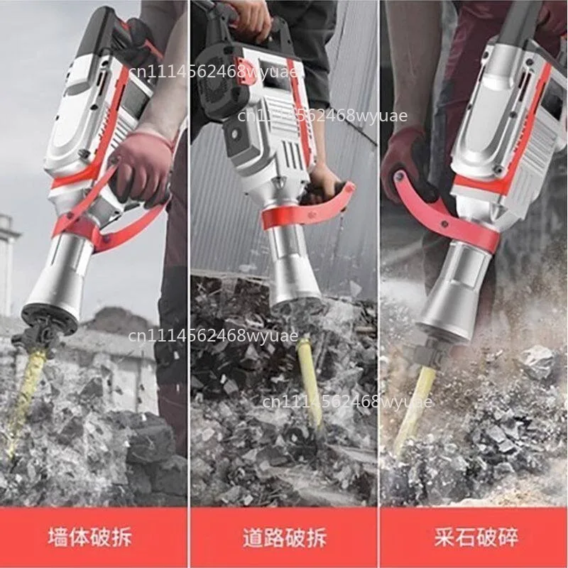 Max 5900W Demolition Jack Hammer Concrete Breaker Heavy Duty Electric Pick Drill Breaker for Road Concrete Demolitio