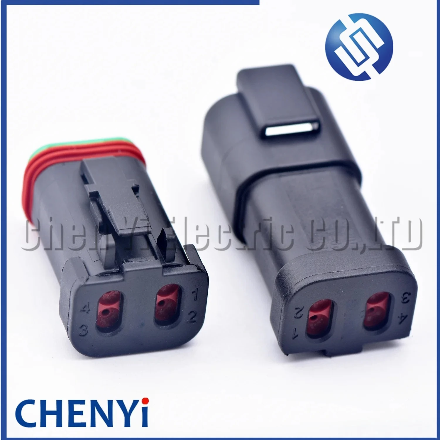 4 Pin Black DT series Connector Waterproof Plug Socket DT06-4S DT04-4P DT06-4S-E005 DT04-4P-E005 For Engineering Vehicle Deutsch
