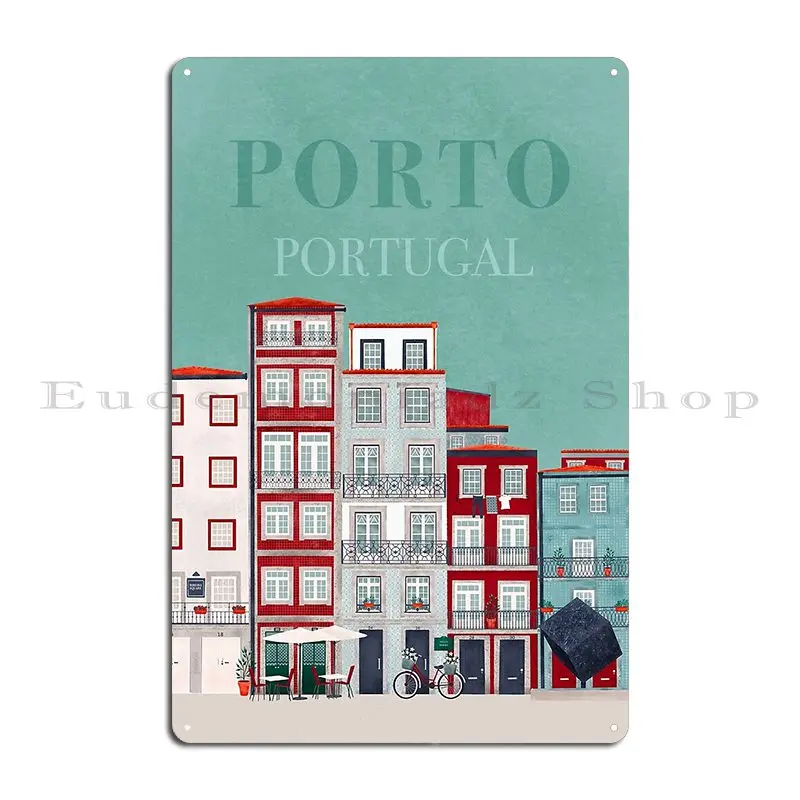 Ribeira Square Porto Portugal Metal Plaque Wall Custom Designs Printing Paintingcustomize Tin Sign Poster