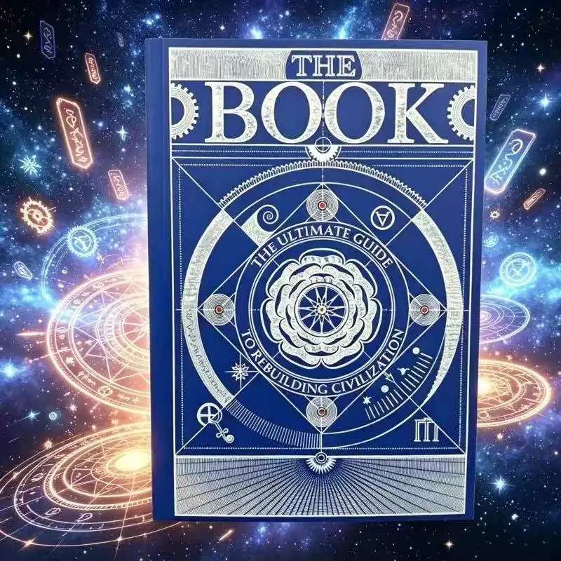 THE BOOK The Ultimate Guide to Rebuilding Civilization Hardcover Decor Book