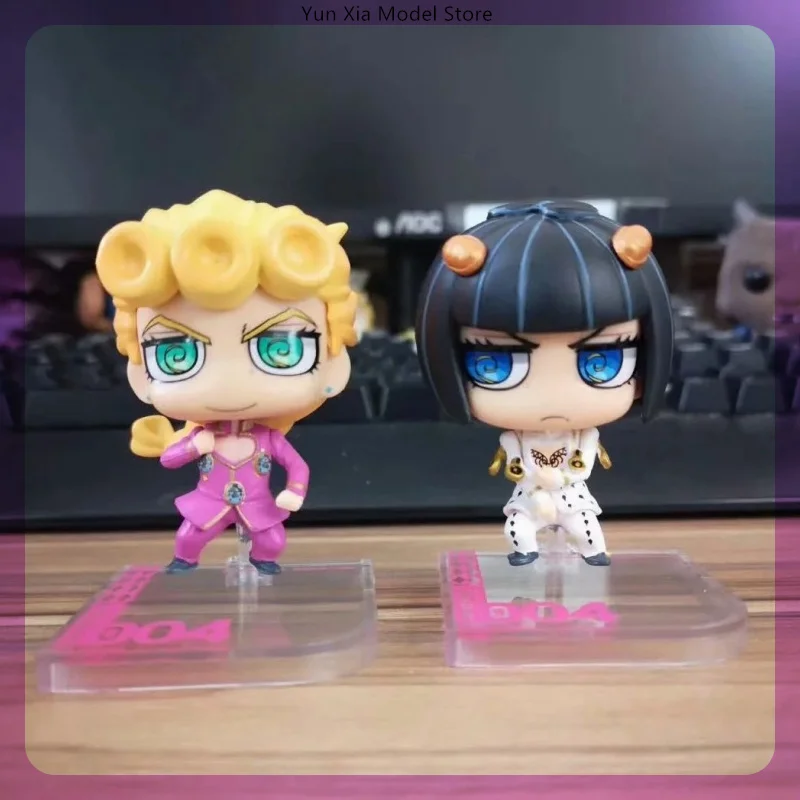 6.5cm Jojo'S Bizarre Adventure Giorno Giovanna Bruno Buccellati Cute Edition Anime Figure Model Desktop Decoration Ornament Toys