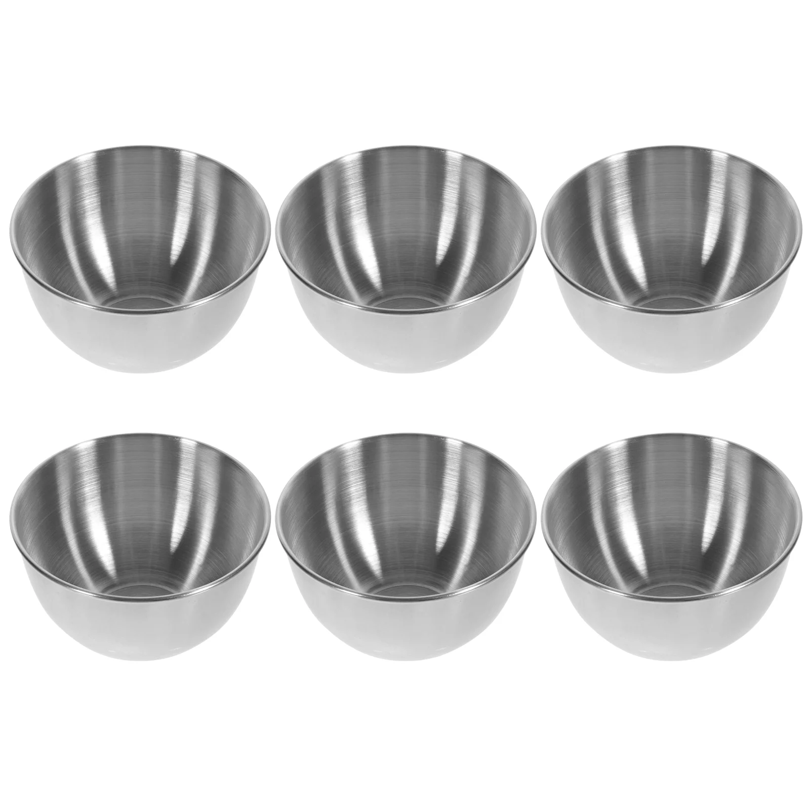 

6 Pcs Sauce Cup Stainless Steel Saucer Travel Trifle Bowl Soy Dipping Dish Cups Small Food Containers