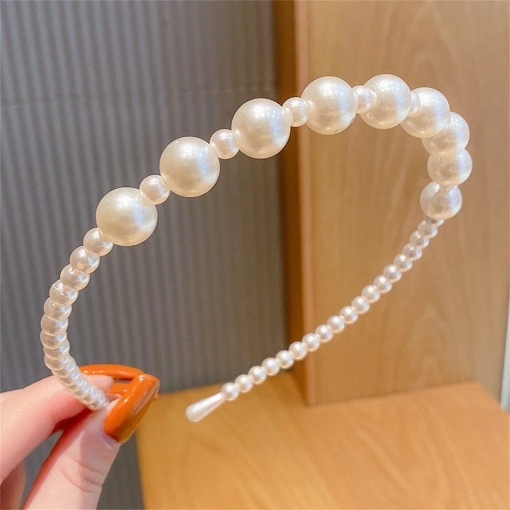 5 pieces set of pearl headband; multi-layer pearl headband; soft temperament versatile hair accessory