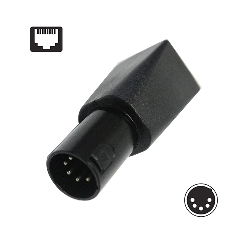

1Pair DMX To RJ45 Connector RJ45 Ethernet To 5 Pin XLR DMX Female & Male Adapter For Audio Video, Durable