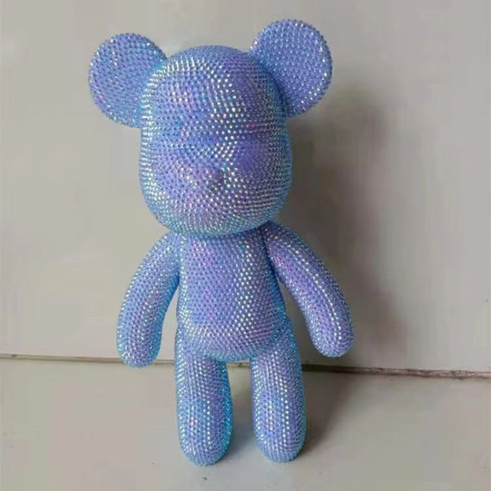 Diamante artesanal Violento Urso, Pacote de Material DIY, Diamante pegajoso, Decoração de boneca, Dia dos Namorados, Presente de aniversário