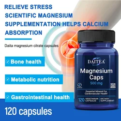 Daitea Magnesium Capsules 500g support bone, muscle and heart health and promote energy metabolism supplement