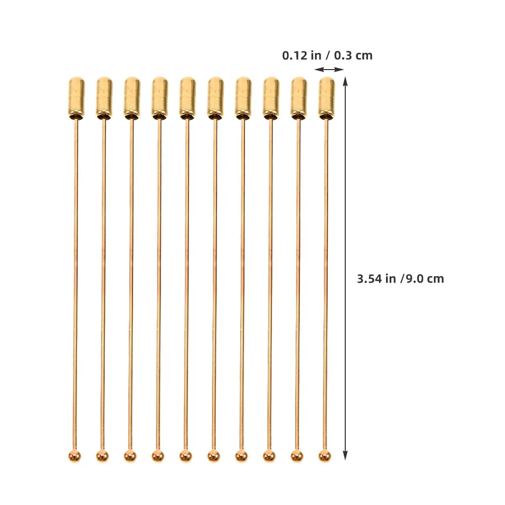 20Pcs Metal Brooch Pins Stainless Steel Long stick Pin Stopper Scarf Hat Shawl Jewelry Making DIY Crafts