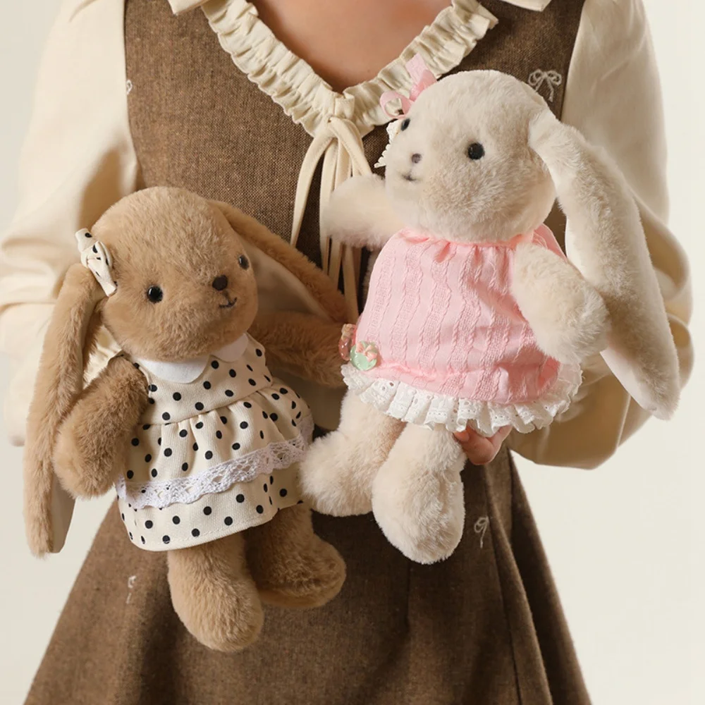 

Cartoon Dress Bunny Plush Toy High Quality Long Ear Rabbit Appease Doll Hugging Pillow Birthday Gift