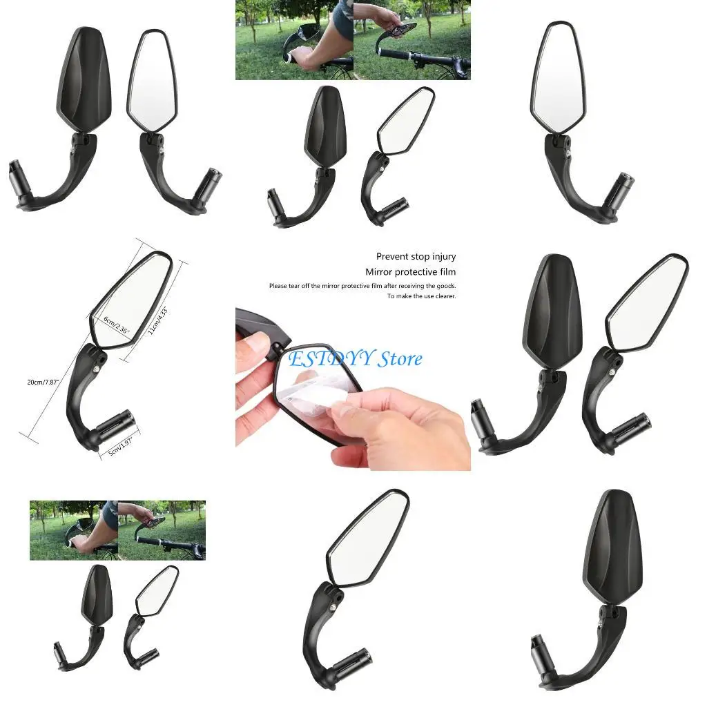 

G6DE Rear View Glass, 360 Degree Adjustable Rotatable Handlebar Mounted Bike Glass