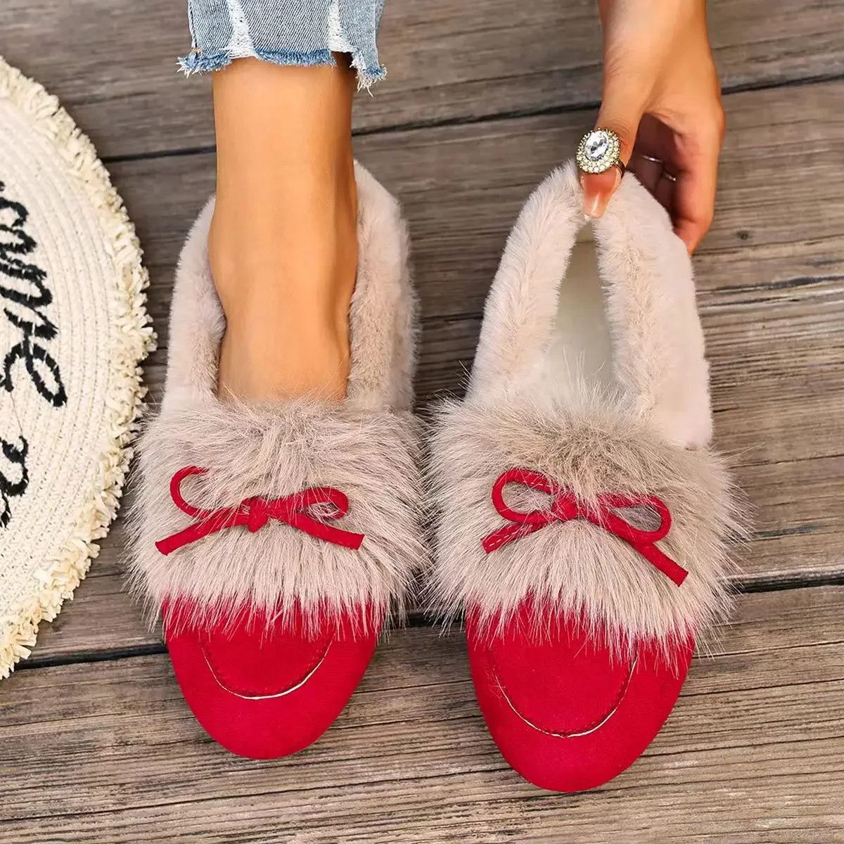 Platform Women Ankle Boots Fashion Designer Short Shoes Plush Flats Cotton 2025 Trend Warm Cozy Snow Boots Winter Botas Mujer