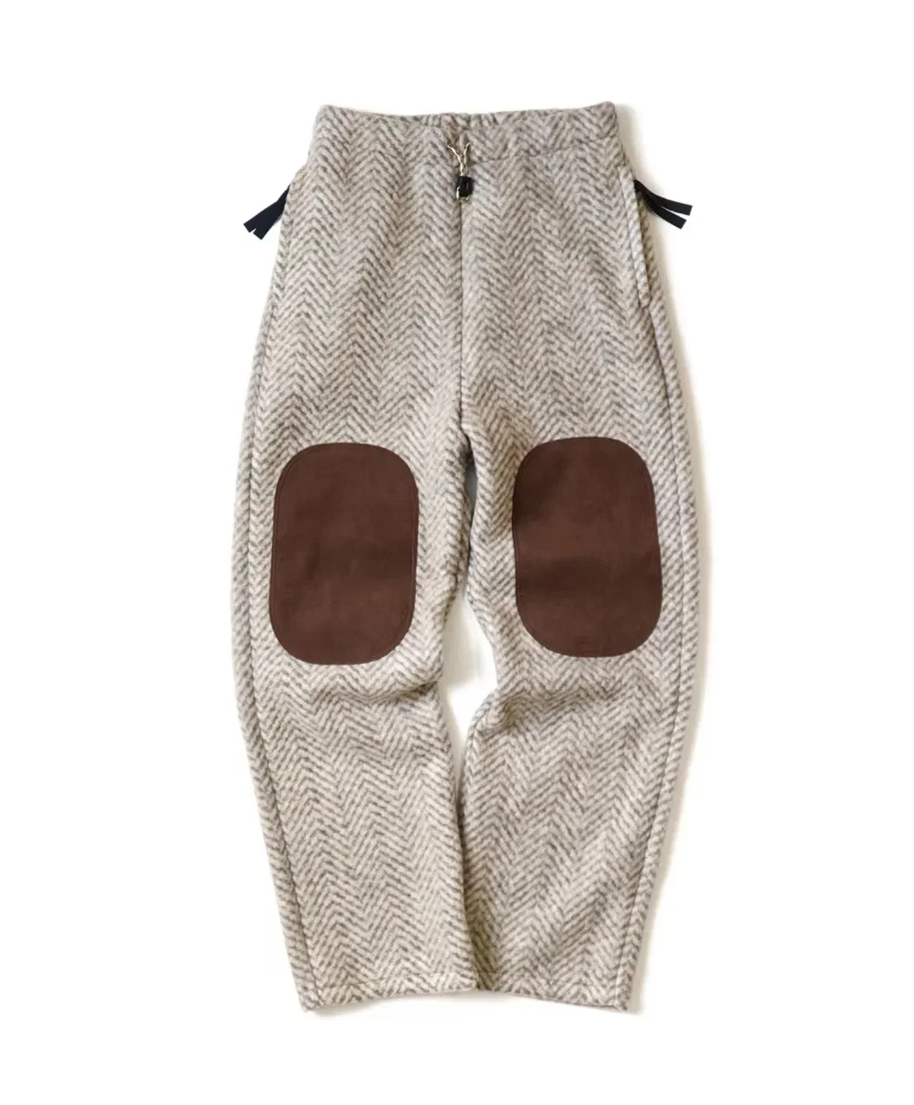 21AW KAPITAL Hirata Hiroshi Warm Woolen Fleece Suede Patch Loose Elastic Casual Pants Japan New Style