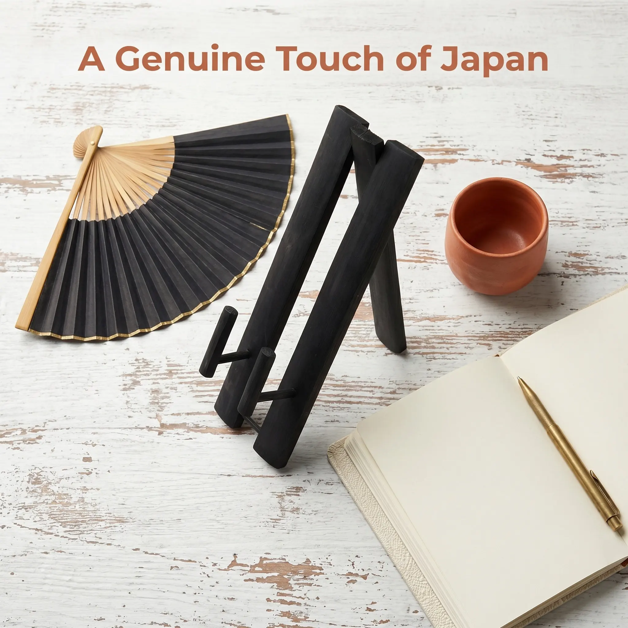Japanese Bamboo Folding Fan Holder Stand Rack Elegant Desktop Fan Display Stand for Tea Ceremony Decoration Fans Display Base