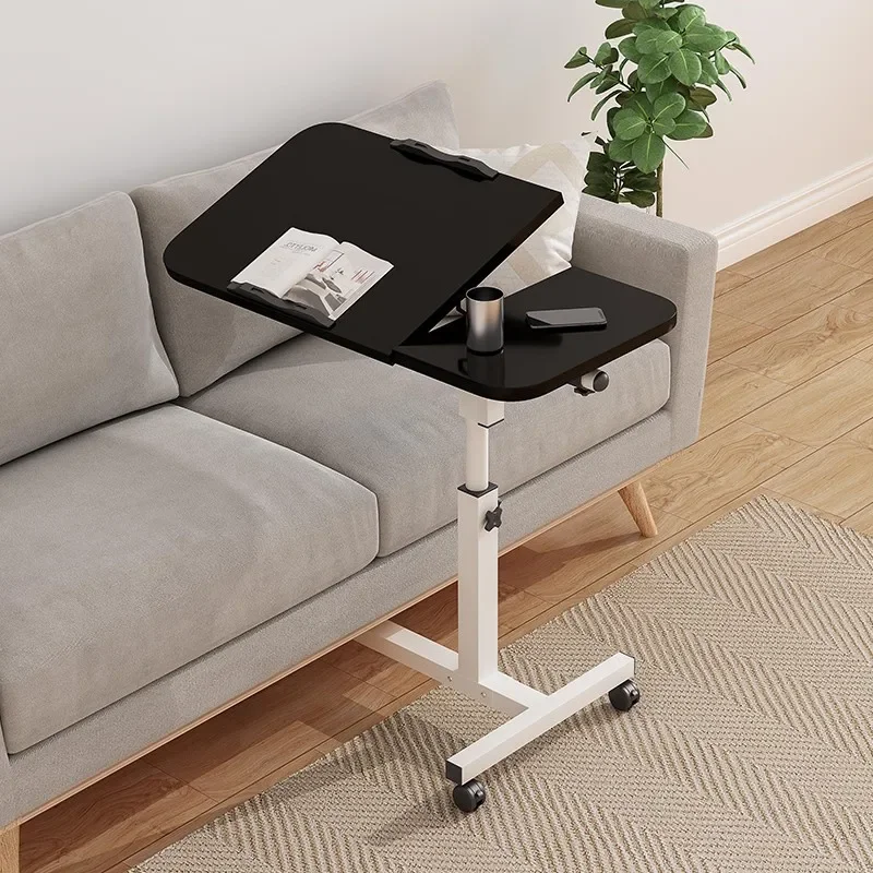 Mobile lifting bedside table Laptop computer table Standing office Lifting speech table