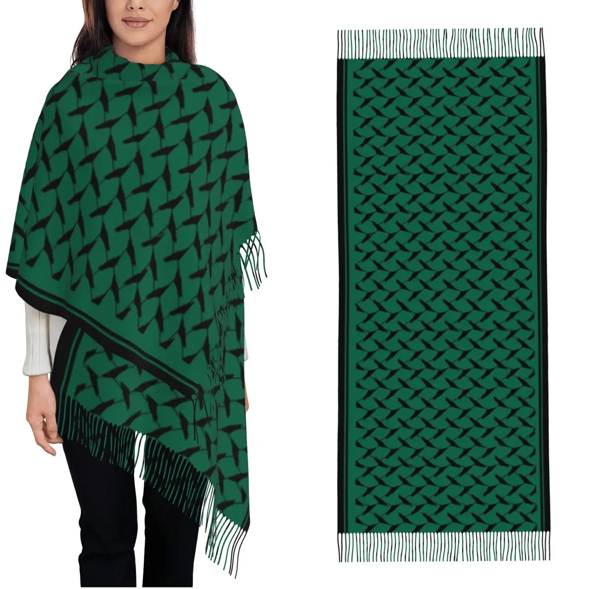 

Теплый шарф, зимние шали Keffiyeh и накидки, карта Палестины, дизайнерский узор Bufanda, женские повседневные платки на голову