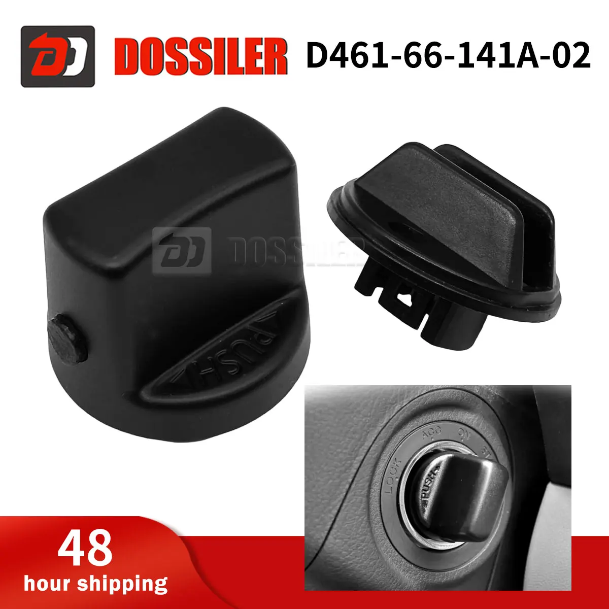 

D461-66-141A-02 Dossiler Ignition Key Knob Push Turn Switch Key Ignition Knob Set for Keyless Entry Mazda Speed6 CX7 CX9 Replace