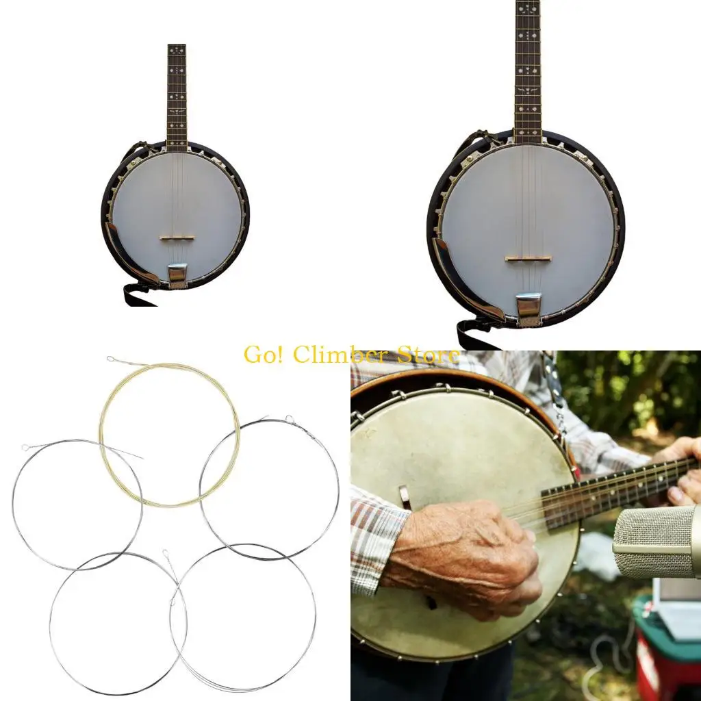 

Q84C 5-струнные струны для банджо Струны для начинающих с нержавеющим покрытием