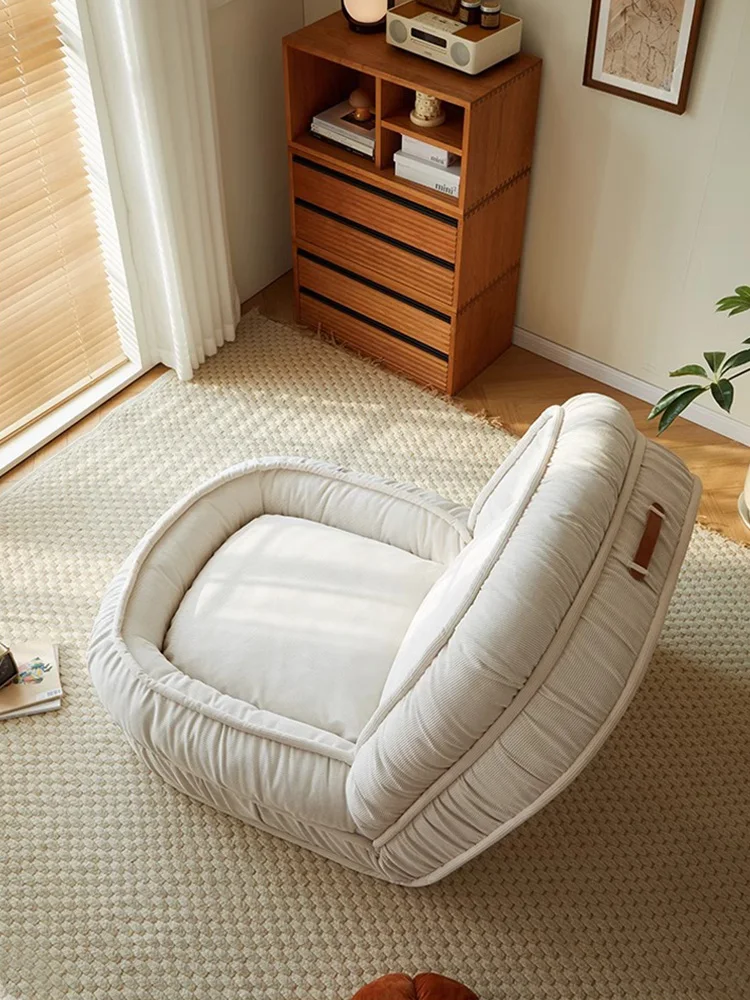 Lounge Sofa Chair Bedroom Reclining Sleeping Balcony Cream Style Folding Tatami Single Leisure