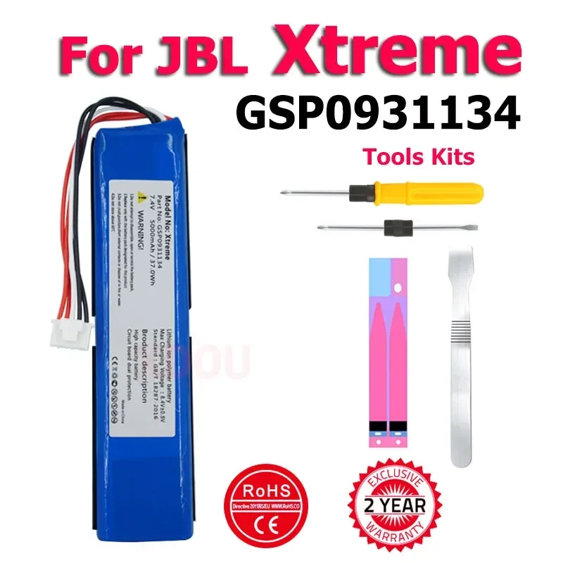 Replacement Battery for JBL Charge Flip Clip Xtreme 2 3 4 5 Flip3 Flip4 Flip5 Clip2 Clip3 Xtreme2 GSP0931134 Speaker Bateria