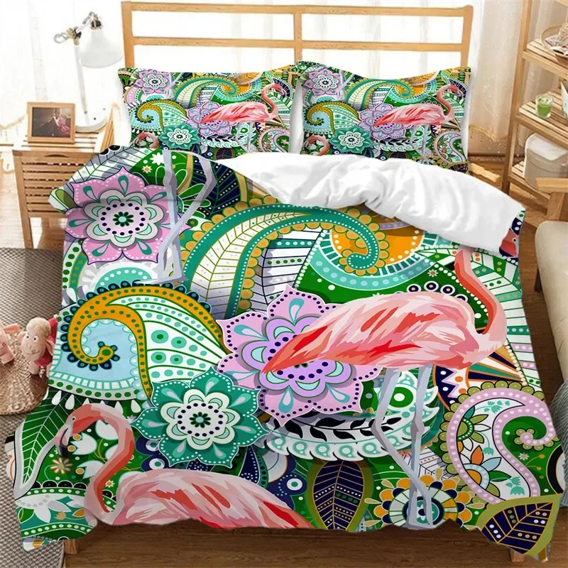 

Mandala Duvet Cover Bohemia Floral Bedding Set Microfiber Exotic Flower Comforter Cover King Queen For Girls Adult Room Decor
