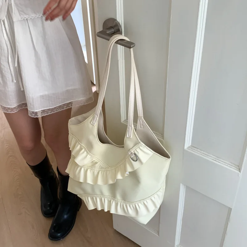 Bolso grande 2025 nuevo bolso de mano informal versátil para ir al trabajo en el aula bolso de hombro de gran capacidad