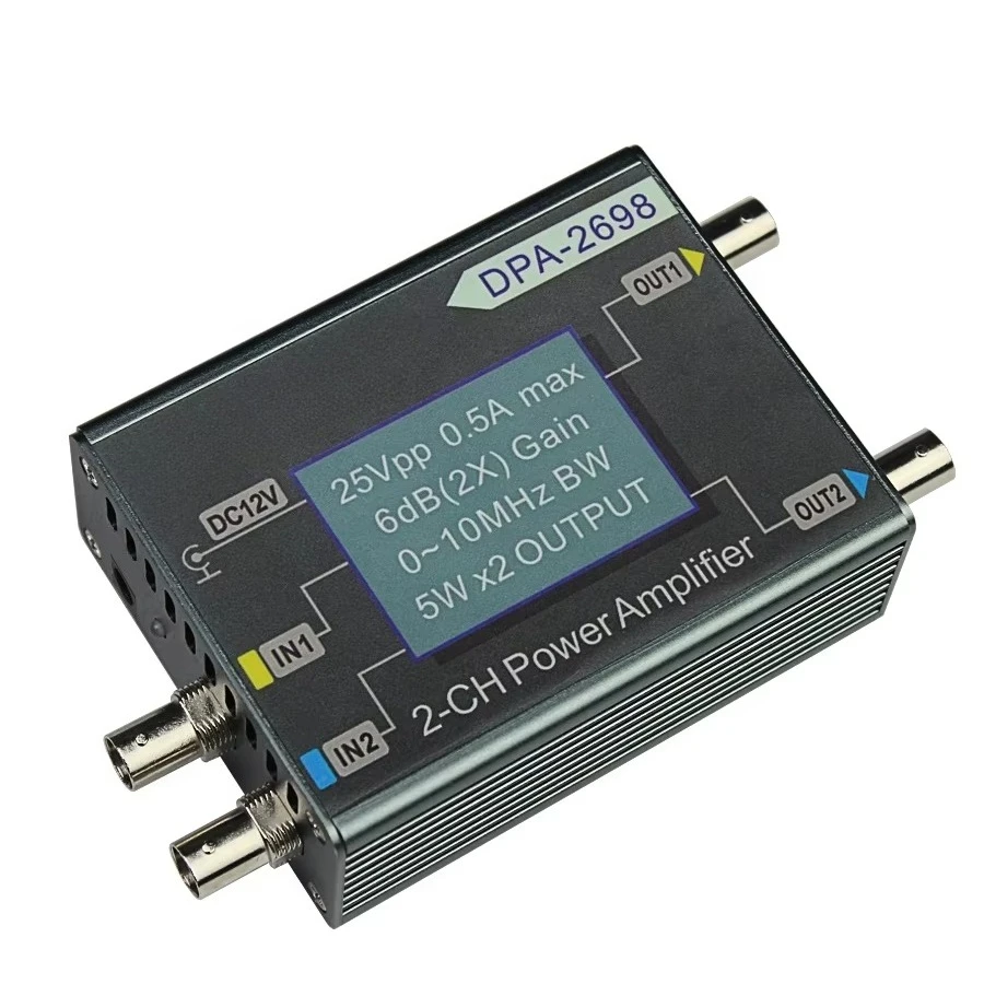 DPA-2698 10MHz High Power Dual Channel DDS Function Signal Generator Power Amplifier DC Power Amplifier