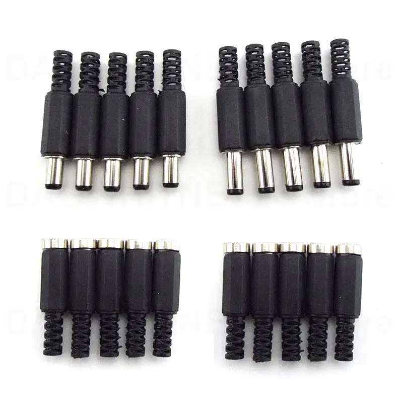 DC female male Power supply Plug Connectors 5.5mm x 2.1mm 5.5x2.5mm Female male Jack Socket Adapter Wire 5525 5521 U26