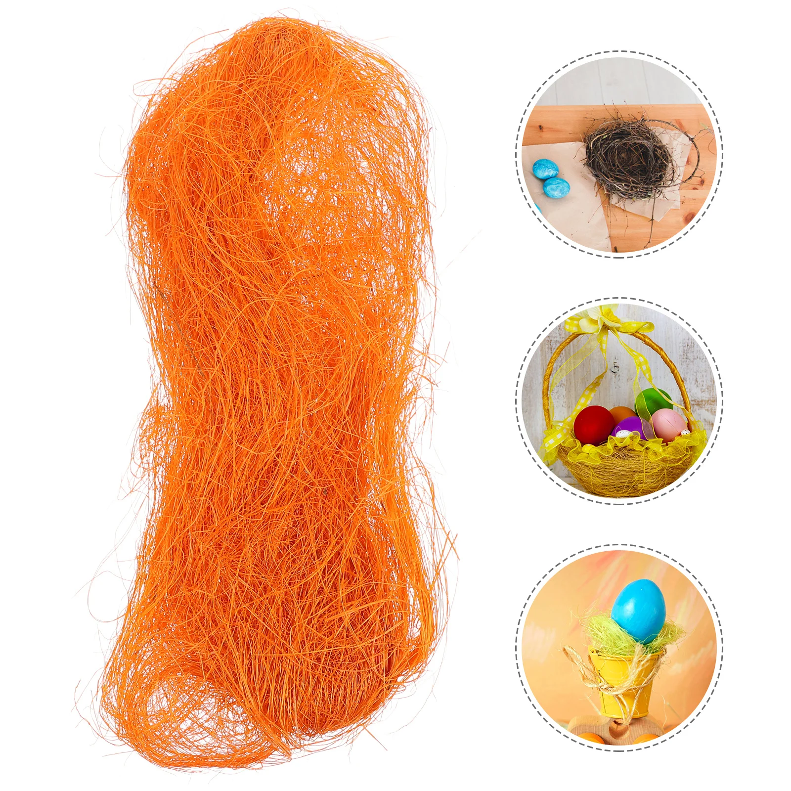 

6pcs Natural Raffia Silk Bird Nest Diy Material For Budgies Finches Canaries Nesting Filler Easter Decoration Gift Box Stuffing