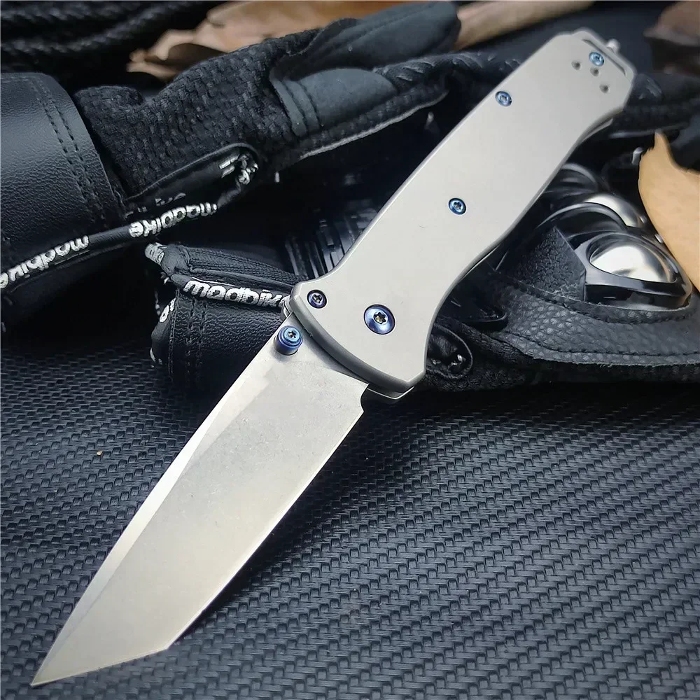 Nuovo BM Bailout 537 Coltello pieghevole tascabile 3.38 "S30V Tanto Lama semplice TC4 Manici in lega di titanio Coltelli EDC aperti manuali tattici