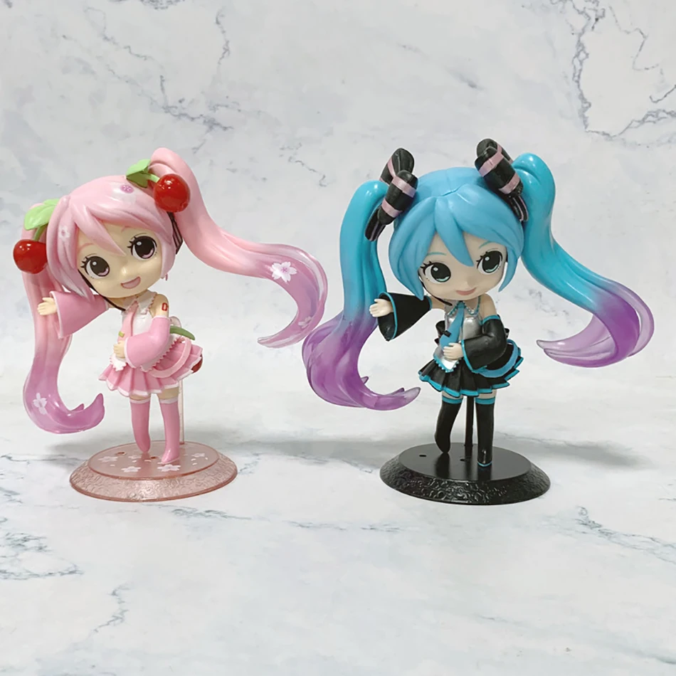 Anime Pjsk Project Sekai Hatsune Miku Figurka Model Kreskówkowy Ornament na Biurko Wersja Q Figurki PVC Zabawki Lalki Prezent Urodzinowy dla Dziecka