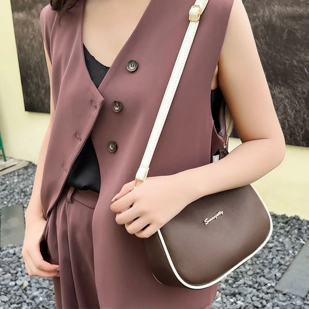 

Korean Stylish Crossbody Bags Chic Leisure Underarm Bag PU Leather Casual Ladies Handbags for Women