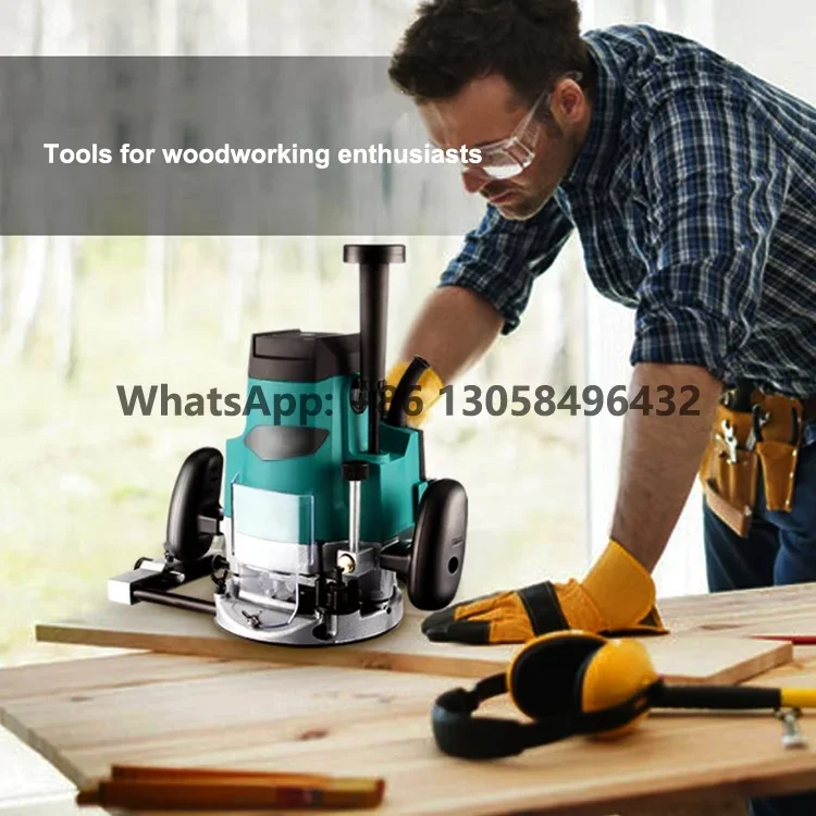 Electric Wood Milling Trimming Machine Router Trimmer Milling Engraving Slotting Hand Wood Carving Carpentry Woodworking Tools