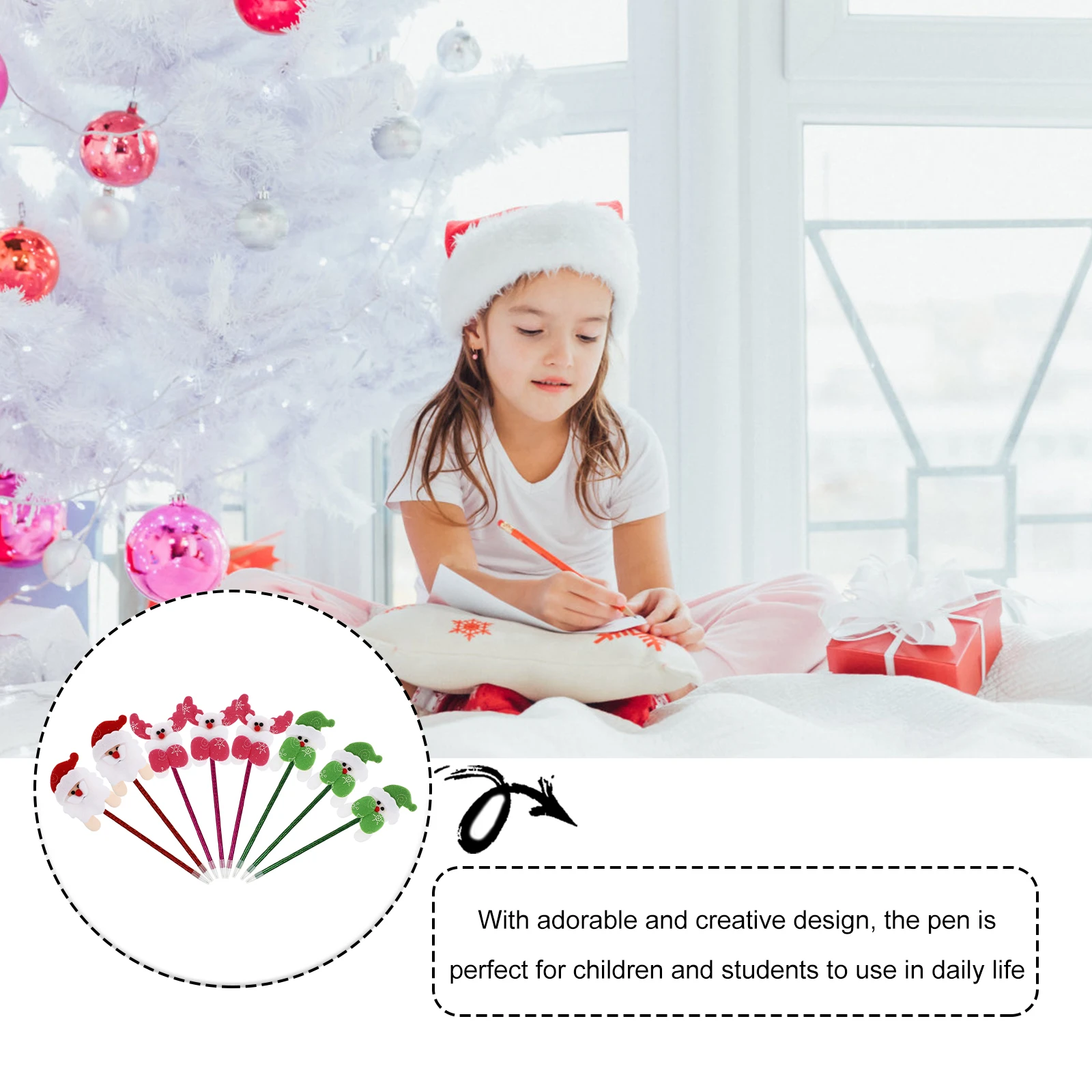 

Christmas Ballpoint Pens Plastic Sponge School Supplies Kids Gifts Writing Tools Student Stationery Christmas Pen