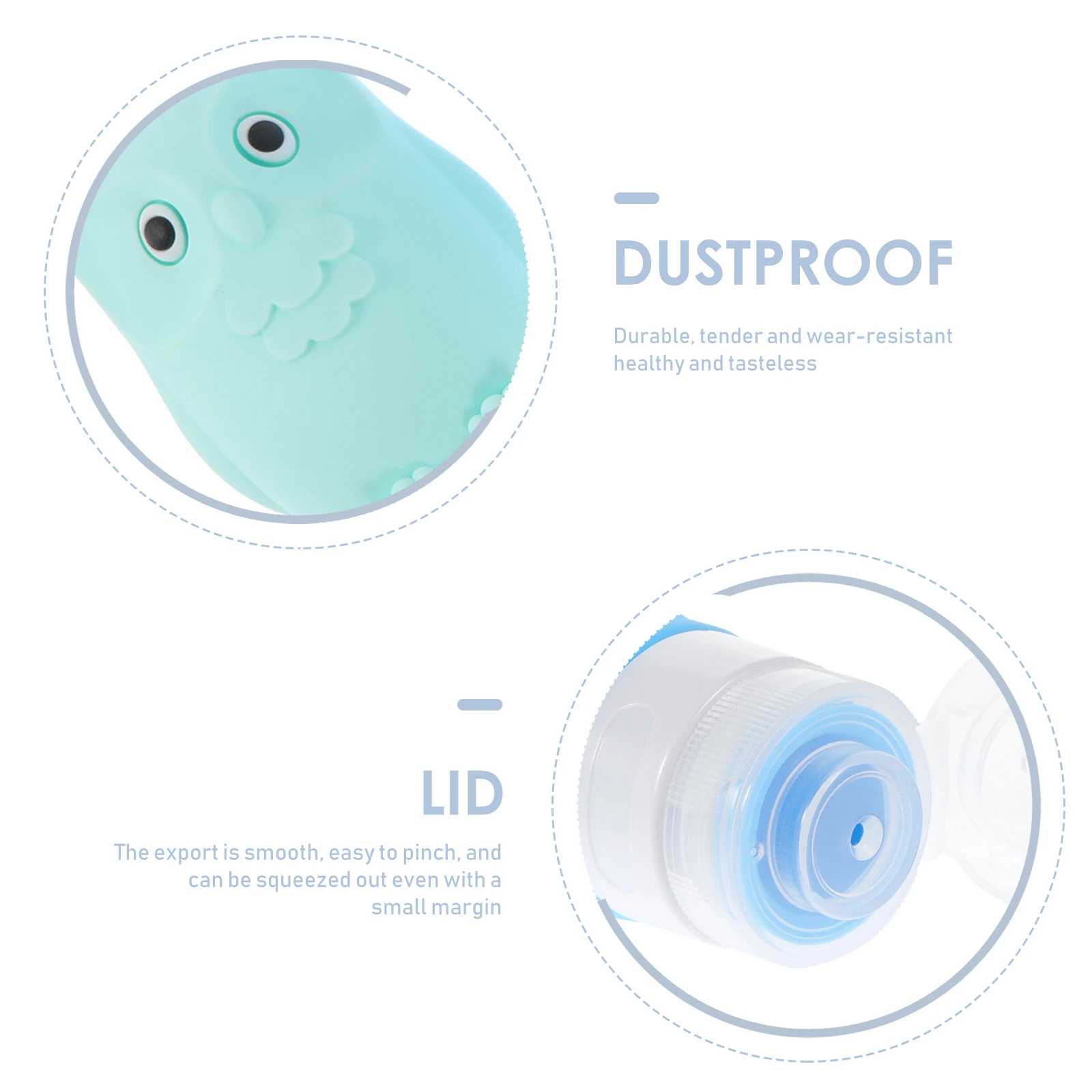 

3Pcs Owl Portable Travel Lotion Sub Bottles Leakproof Silicone Squeeze Shampoo Dispenser Container Lotion Sub Bottle